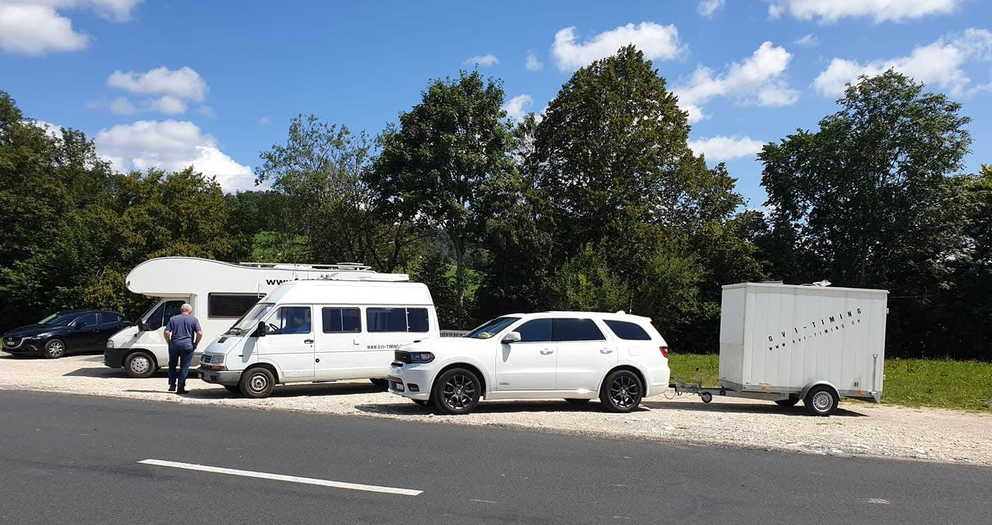 race car on track at night